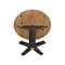 International Concepts 42 in. Solid Wood Round Dual Drop Leaf Dining Pedestal Table - 36.3 in.High in Hickory/Washed Coal K45-42DPT-23B-36 - alternate 2